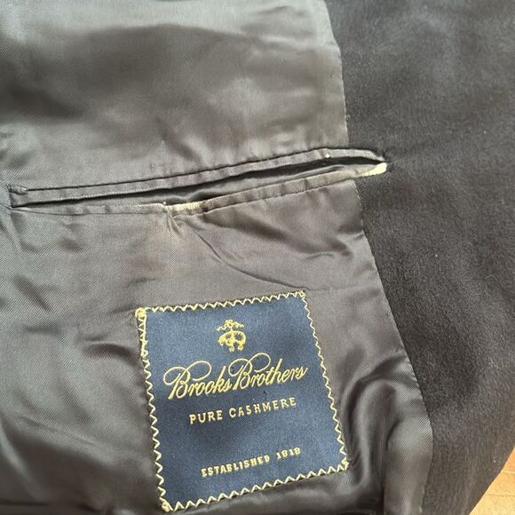 Brooks Brothers 100% Cashmere Loro Piana fabric Black Blazer Made In Canada 48 L - Picture 11 of 11